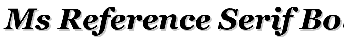 MS Reference Serif Bold Italic font